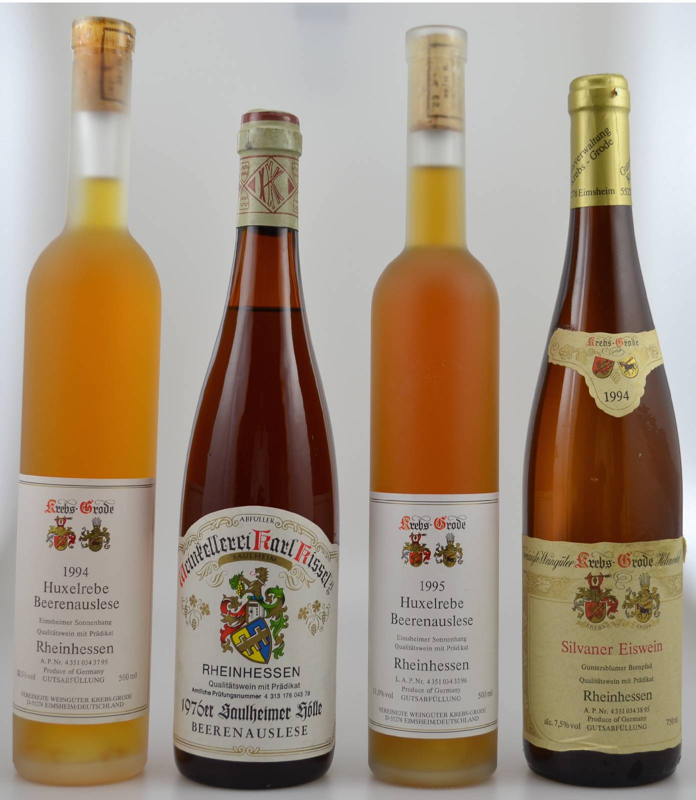 Detail a: 12 Flaschen Eiswein/Beerenauslese, 1994 Silvaner Eiswein Krebs-Grode, 1976 Niersteiner Pettenthal Trockenbeerenauslese Gustav Adolf Schmittschches ...