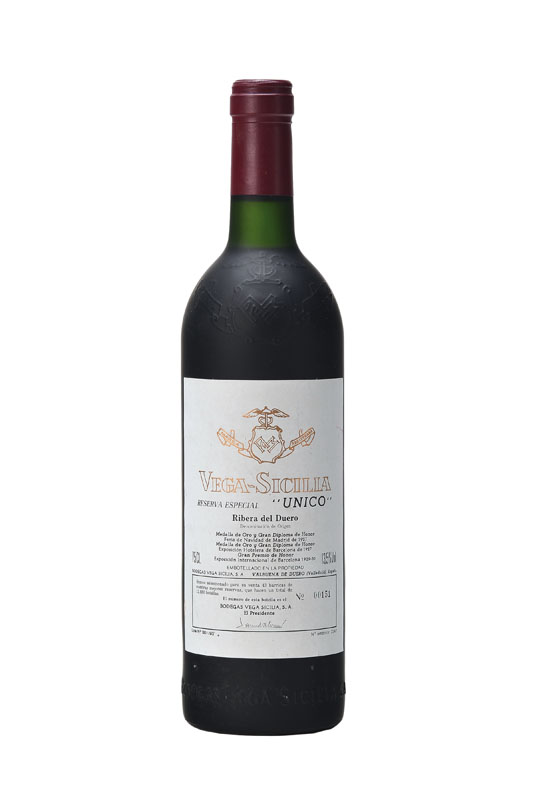 1 Flasche Vega Sicilia Reserva Special "Unico", Ribera del Duero, ca. 75 cl, Nr. 00151, top shoulder, sehr selten im Angebot, vine advocate ...