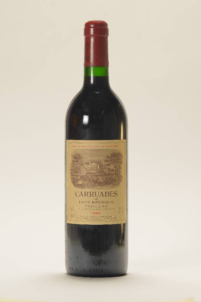 3 Flaschen 1986 Carruades de Lafite, Pauillac, into neck bis high fill, ca. 75 cl, unverkostet, sehr guter Erhaltungszustand , 100 Parker Punkte