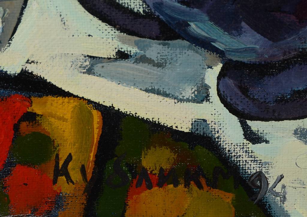 Detail a: Igor Kislitsin, geb. 1948, Öl/Lwd, Stillleben, unten links signiert und datiert 94, ca. 69.5x80.58 cm