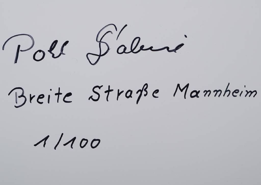 Detail a: Sabine Pohl, geb. 1953, pfälzische Künstlerin, Schülerin von Bernd Klimmer u. Alvaro Custagnet, breite Straße Mannheim, Druck auf Alu-Dibond, ...