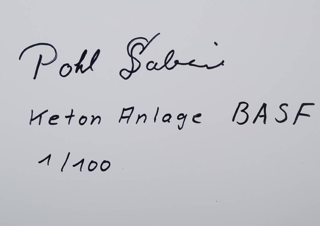 Detail a: Sabine Pohl, geb. 1953, pfälzische Künstlerin, Schülerin von Bernd Klimmer u. Alvaro Custagnet, Keton Anlage BASF, aus der Serie: Industriebilder, ...