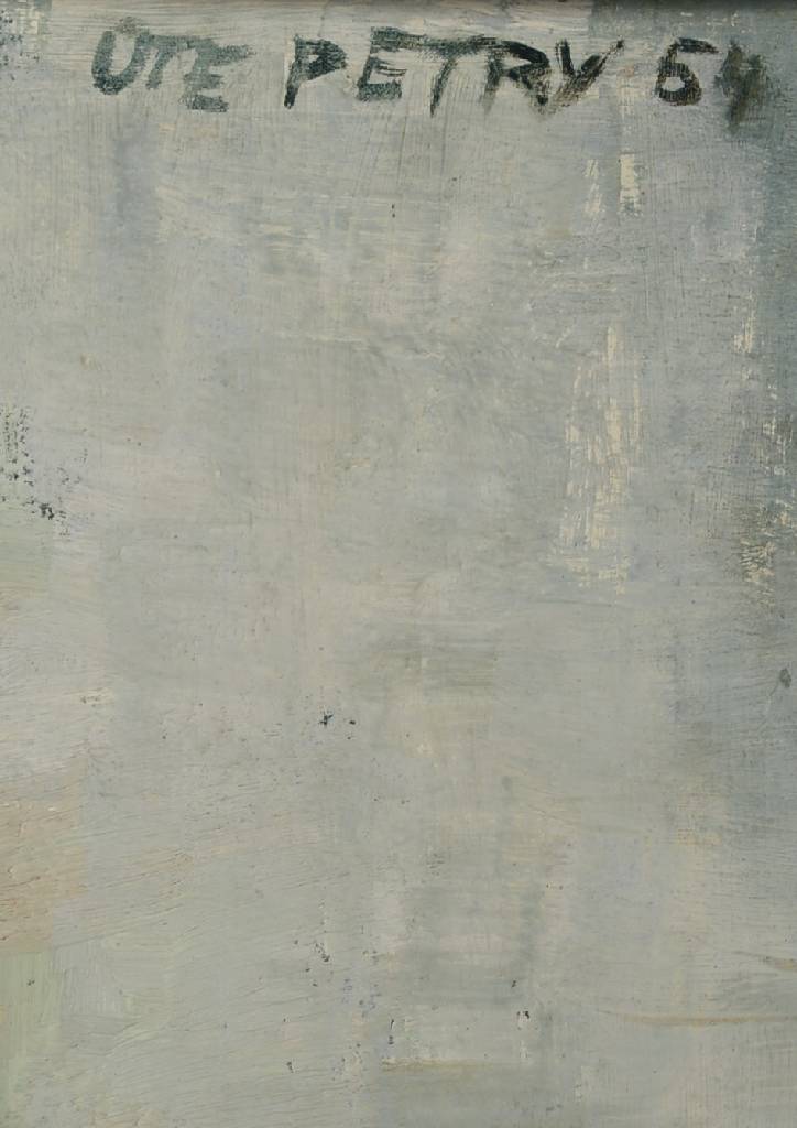 Detail a: Ute Petry, 1925 Ludwigshafen - 2009, Porträt, Öl/Malplatte, rechts oben signiert und datiert 54, ca. 98x64 cm, Rahmen