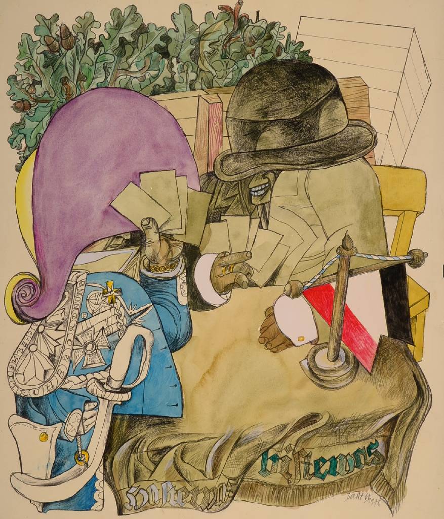 Detail c: Eberhard Dänzer, 1935 Göttingen-2008 Karlsruhe, Studium an den Akademien München und Karlsruhe bei u.a. Hubbuch, Emil Wachter und Ernst ...