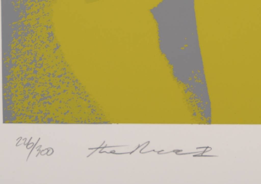 Detail b: Unbekannter zeitgenössischer Künstler, Konvolut aus zwei Siebdrucken, je unleserlich signiert und nummeriert 17/300 bzw. 226/300, je betitelt, je ...