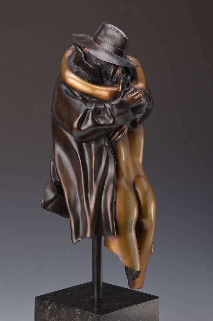 Bruno Bruni, geb. 1935 Gradara, Il Ritorno, Bronzeskulptur, signiert und nummeriert 284/390, H. ca. 54 cm, mit Sockel ca. 72 cm