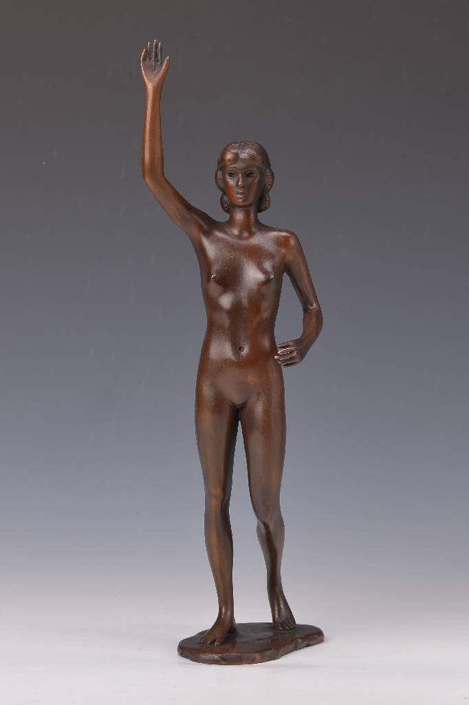 Arno Breker, 1900-1991, Ulrike Meyfarth, Bronzeskulptur, signiert und datiert 1984, betitelt, H. ca. 41 cm