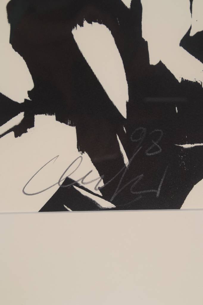 Detail a: Günther Uecker, geb. 1930, Holzschnitt auf dickem Arches Büttenpapier, aus der Mappe: Lichtungen, handsigniert und nummeriert 8/100, datiert 98, ...