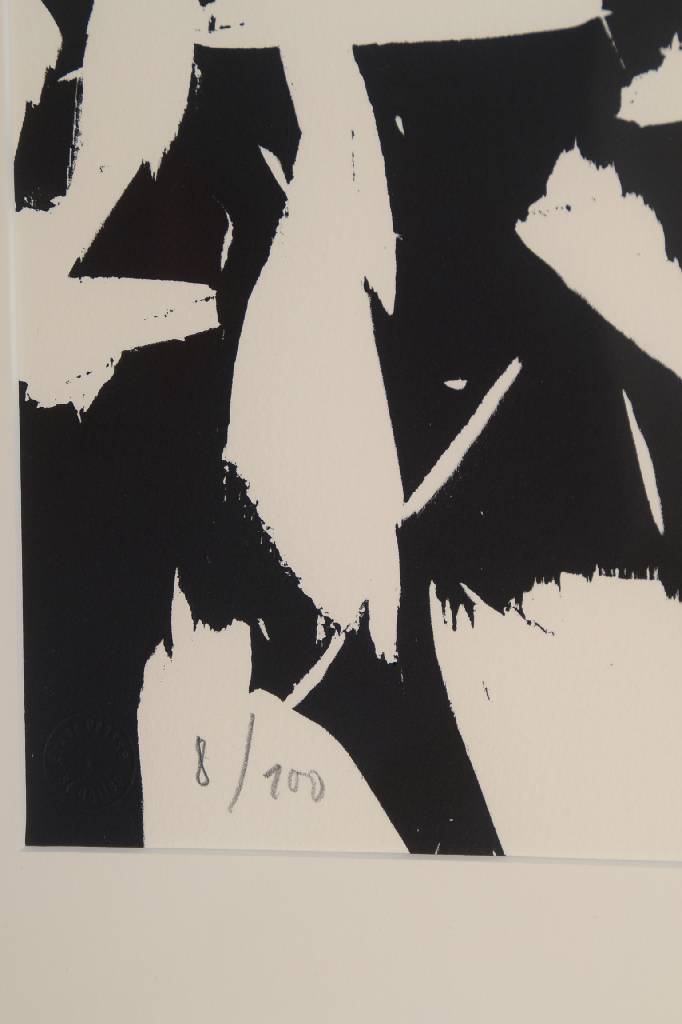Detail b: Günther Uecker, geb. 1930, Holzschnitt auf dickem Arches Büttenpapier, aus der Mappe: Lichtungen, handsigniert und nummeriert 8/100, datiert 98, ...