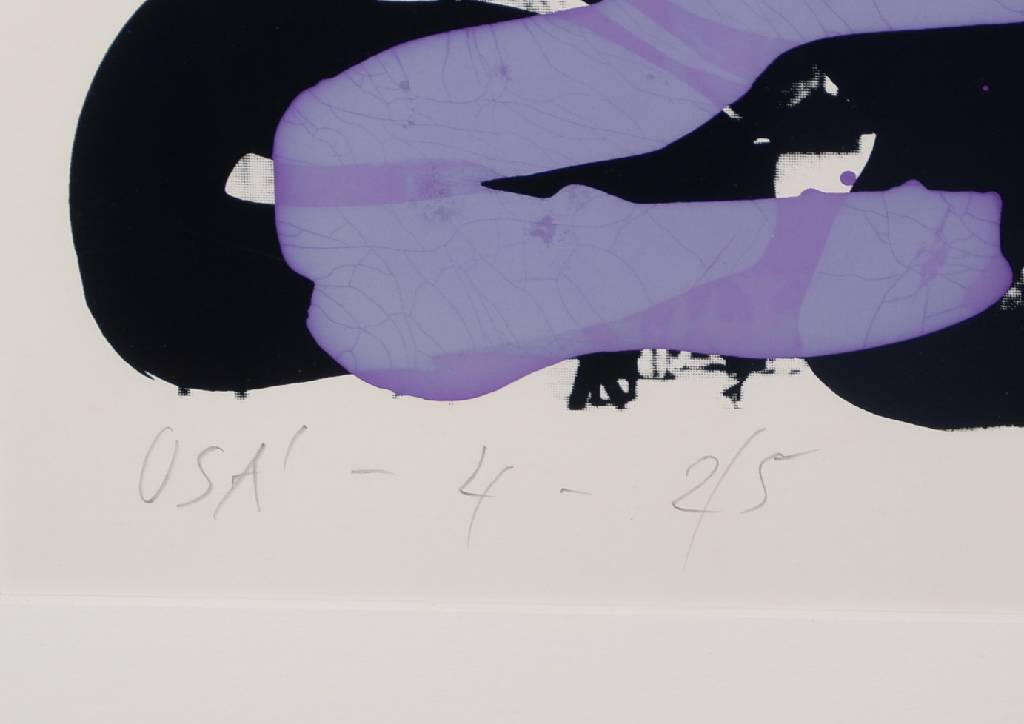 Detail a: A.R. Penck, geb. 1939, Farbsiebdruck auf Papier, aus 1980, handsigniert und nummeriert 2/5, betitelt USA'-4-, datiert 80, Blattgr. ca. 66.5x90 ...
