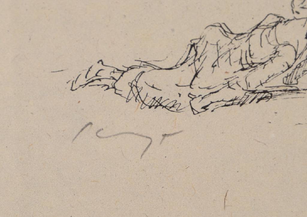 Detail a: Max Slevogt, 1868 Landshut-1932 Neukastel, zwei Lithographien, Illustrationen zur Grimms Märchen: Fitchers Vogel, von 1924, Auflage 100 Exempl., ...