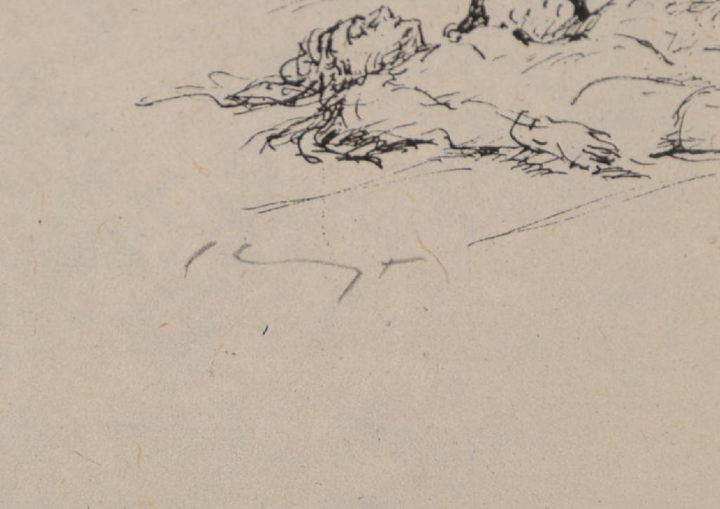 Detail c: Max Slevogt, 1868 Landshut-1932 Neukastel, zwei Lithographien, Illustrationen zur Grimms Märchen: Fitchers Vogel, von 1924, Auflage 100 Exempl., ...