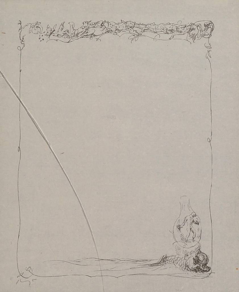 Detail a: Max Slevogt, 1868 Landshut-1932 Neukastel, zwei Lithographien, Illustrationen, beide handsigniert, auf dünnem Papier, je ca. 35x 29cm, unter Glas ...