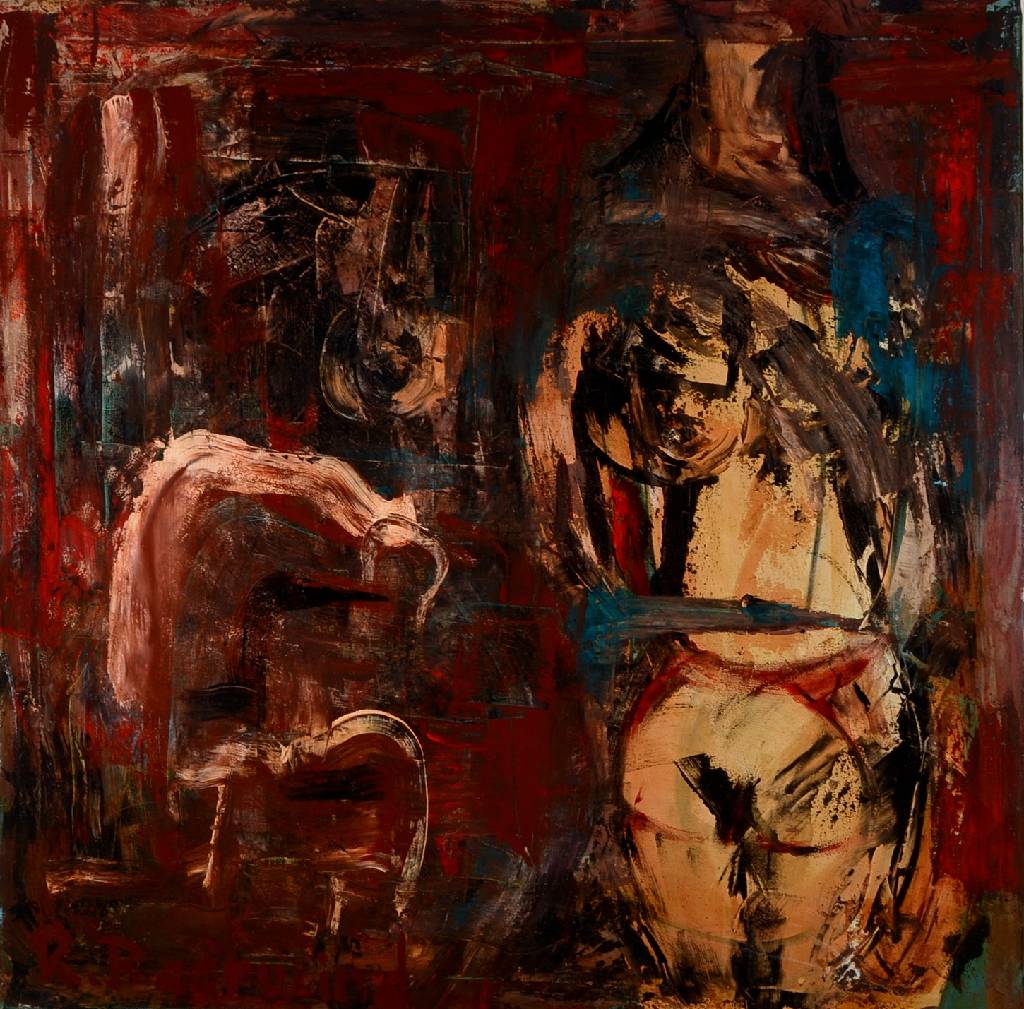 Rudi Baerwind, 1910-1982, Öl/Lwd, links unten signiert, rückseitig Klebereste, ca. 100x100 cm