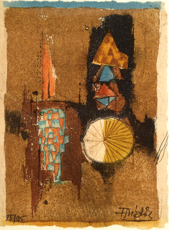 Detail a: Jonny Friedländer, 1912-1992, drei Farbradierungen auf Japan, handsigniert und num. 85/95, unter Glas, passende Rahmen