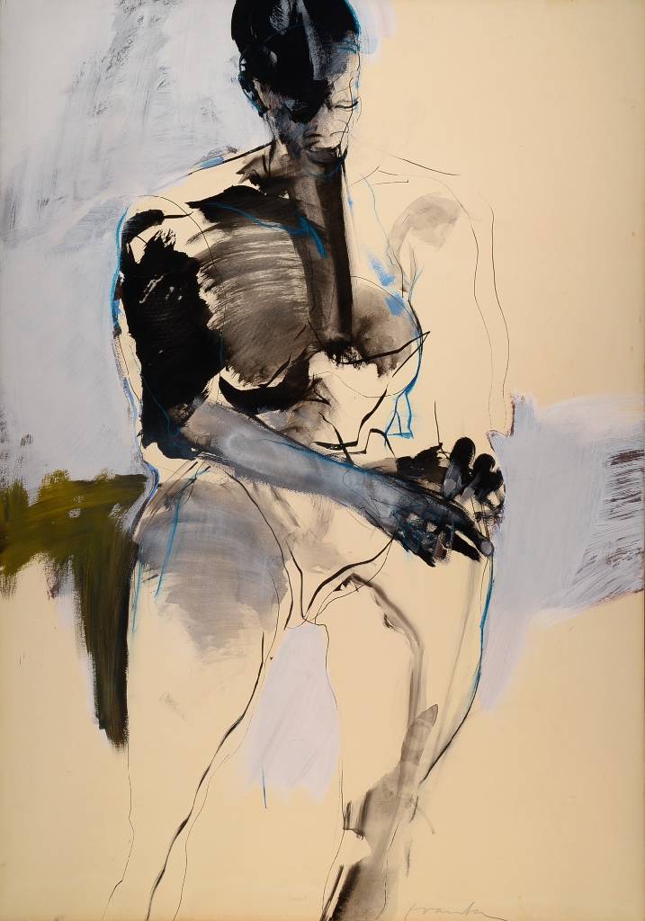 Francois Franta, geb. 1930 Tschechoslowakei, wirkt in Südfrankreich, beeinflusst von Matisse und Dufy, hier: großer Akt, Öl/Lwd, signiert, ca. ...