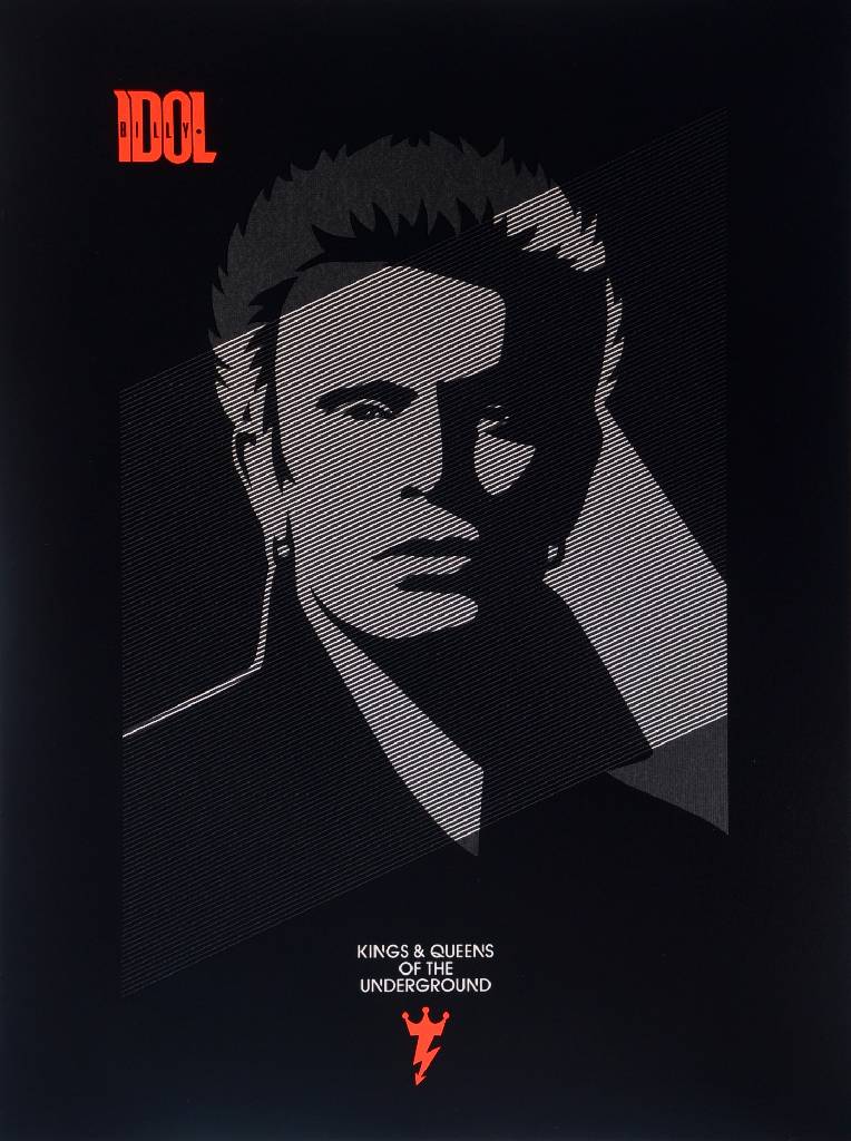 Shepard Fairey, geb. 1970, bedeutender amerikanischer Street-Art-Künstler, hier: Billy Idol, Siebdruck, handsigniert und nummeriert 194/400, datiert ...