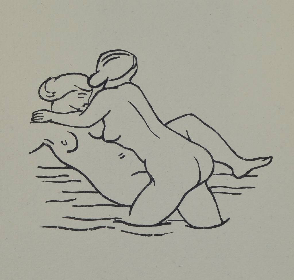 Detail b: Aristide Maillol, 1861-1944, Konvolut aus fünf Holzschnitten, "Carmina", aus: Odes d´Orace, Auflage 50 Exemplare der Vorzugsausgabe, ...