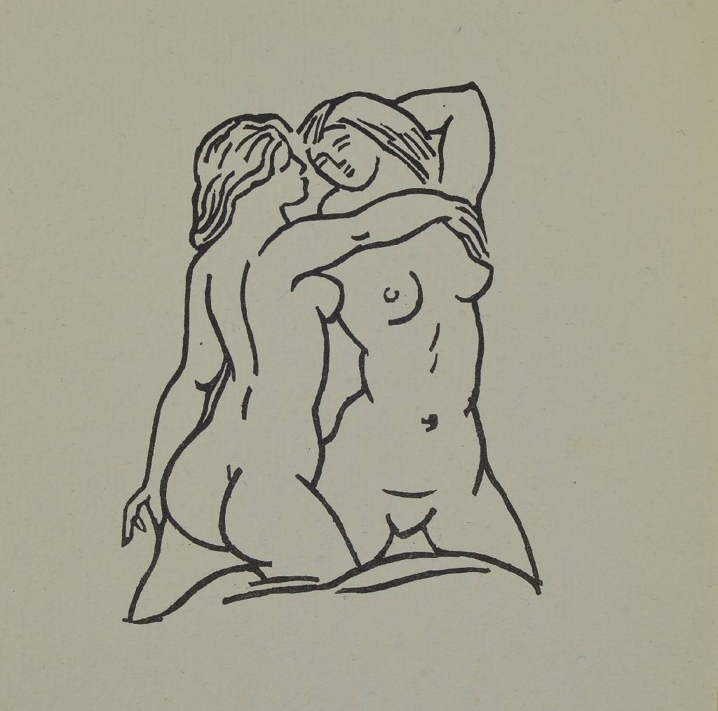 Detail c: Aristide Maillol, 1861-1944, Konvolut aus fünf Holzschnitten, "Carmina", aus: Odes d´Orace, Auflage 50 Exemplare der Vorzugsausgabe, ...