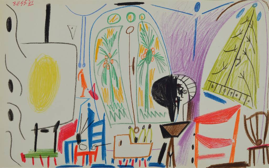Pablo Picasso, 1881-1973, Konvolut aus zwei Farblithographien aus: L ´Atelier à la Californie, Picasso´s Sketchbook, Mourlot Paris 1960, Blattgr. ...