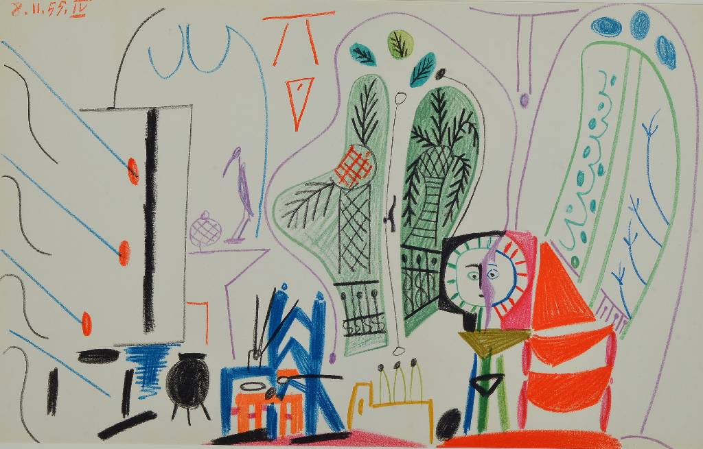 Detail a: Pablo Picasso, 1881-1973, Konvolut aus zwei Farblithographien aus: L ´Atelier à la Californie, Picasso´s Sketchbook, Mourlot Paris 1960, Blattgr. ...