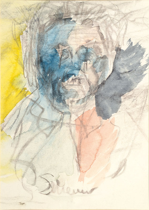 Detail c: Michael Schauer, geb. 1935 München, Konvolut aus 5 Werken, Öl/Lwd / Aquarell / Kreide/Textil / Mischtechnik/Malplatte, je signiert, einmal datiert ...