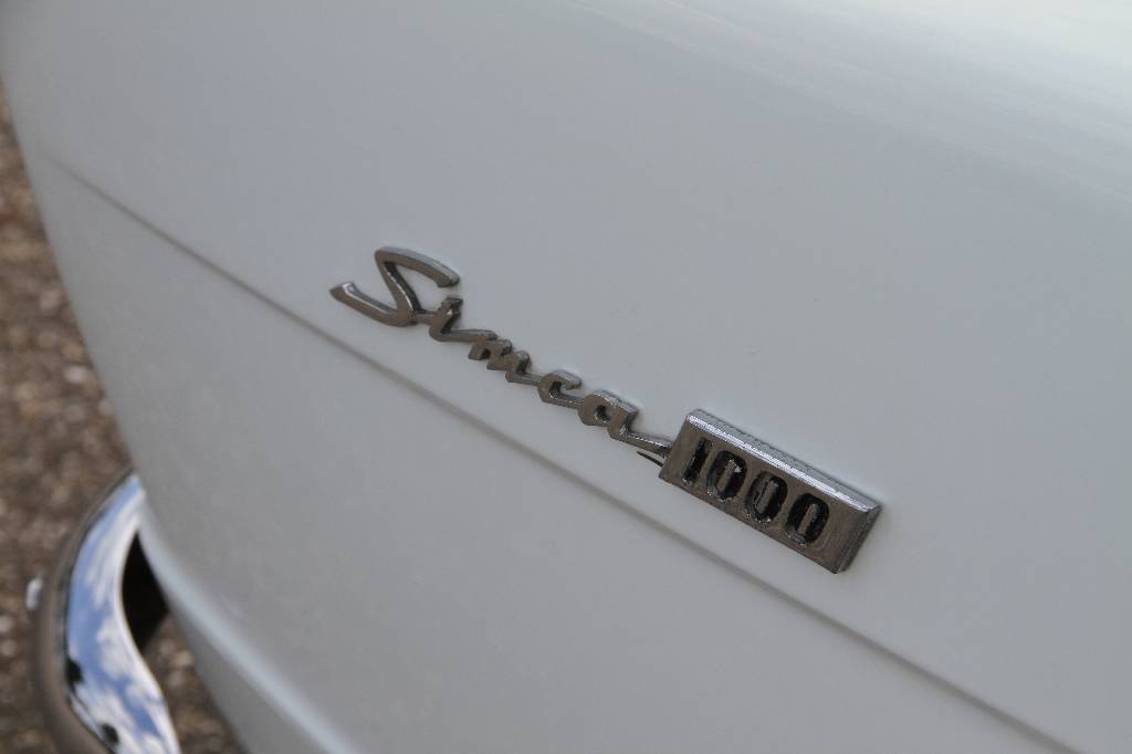 Detail i: Simca 1000 Automatique, EZ 1962, Laufleistung 30.100 km abgelesen, 29 kW/ 40 PS, Automatikgetriebe (sehr selten), weiß, Kunstleder zweifarbig ...