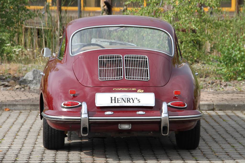 Detail b: Porsche 356 B Coupe, EZ 07.1962, Laufleistung 39.292 km abgelesen, 44 KW/ 60 PS, Schaltgetriebe, rubinrot, Kunstleder beige, ehemals USA, Fahrzeug ...
