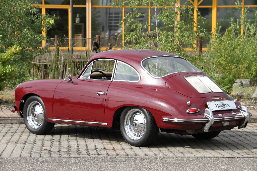 Detail c: Porsche 356 B Coupe, EZ 07.1962, Laufleistung 39.292 km abgelesen, 44 KW/ 60 PS, Schaltgetriebe, rubinrot, Kunstleder beige, ehemals USA, Fahrzeug ...