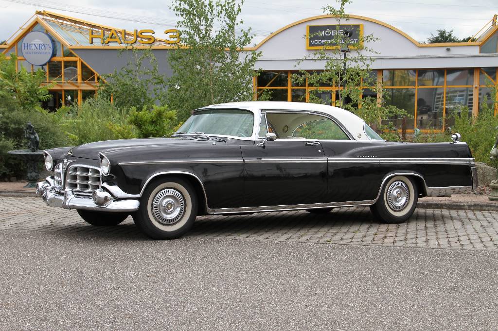 Chrysler Imperial 2-Door Southampton Coupé, EZ 05.1956, Laufleistung 78.000 km, 200 KW/ 272 PS, H-Zulassung, Automatikgetriebe, schwarz mit weißem ...