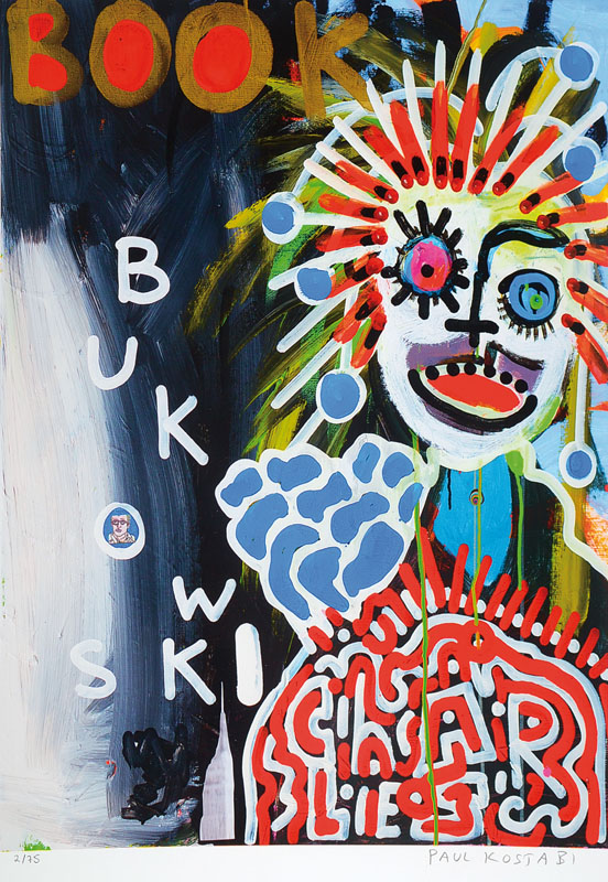 Paul Kostabi, geb. 1962, Farblithographie, signiert und nummeriert 2/75, Blattgr. ca. 61x47 cm