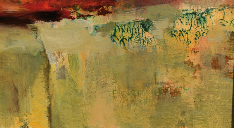 Detail a: György Bogdandy, zeitgenössischer ungarischer Maler, Stillleben, Öl/Hartfaser, rechts unten schwach lesbar signiert, ca. 35x50.5cm, Rahmen