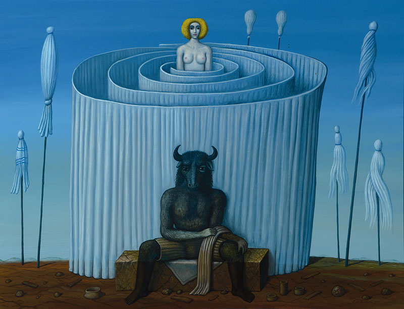 Otfried H. Culmann, geb. 1949, Öl/Holz, rechts unten signiert, datiert 91, ca. 42x55 cm, Rahmen