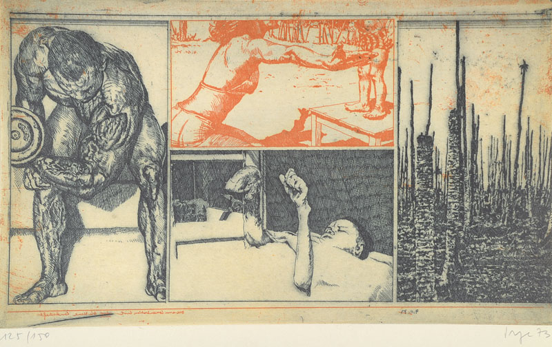 Peter Sorge, 1937-2000, Radierung, handsigniert und nummeriert 125/150, datiert 73, Blattgr. ca. 56x76 cm