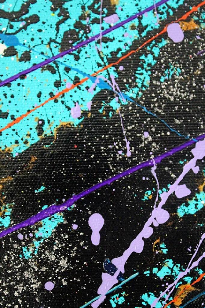 Detail d: Caroline Vis (CJVIS), zeitgenössische niederländische Künstlerin, Pure, Triptychon, Acryl/Mixed Media auf Lwd, auf einem Teil signiert, je Teil ...