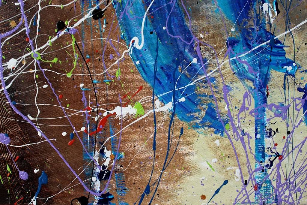 Detail e: Caroline Vis (CJVIS), zeitgenössische niederländische Künstlerin, Pure, Triptychon, Acryl/Mixed Media auf Lwd, auf einem Teil signiert, je Teil ...