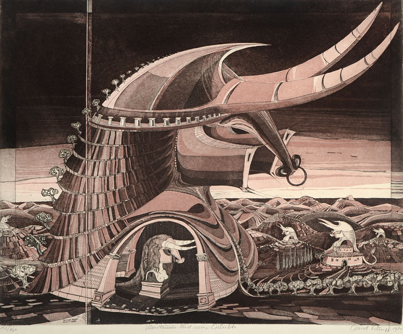Gernot Rumpf, geb. 1941 Kaiserslautern, Konvolut aus zwei Radierungen, je handsigniert und nummeriert Auflage 80 bzw. 160, ca. 42x59 cm, einmal unter ...