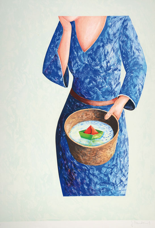 Detail b: Jörg Mandernach, geb. 1963, Konvolut, aus 3 Farblithographien, je signiert und nummeriert, 3/90, datiert 95, Blattgr. ca. 73x55 cm