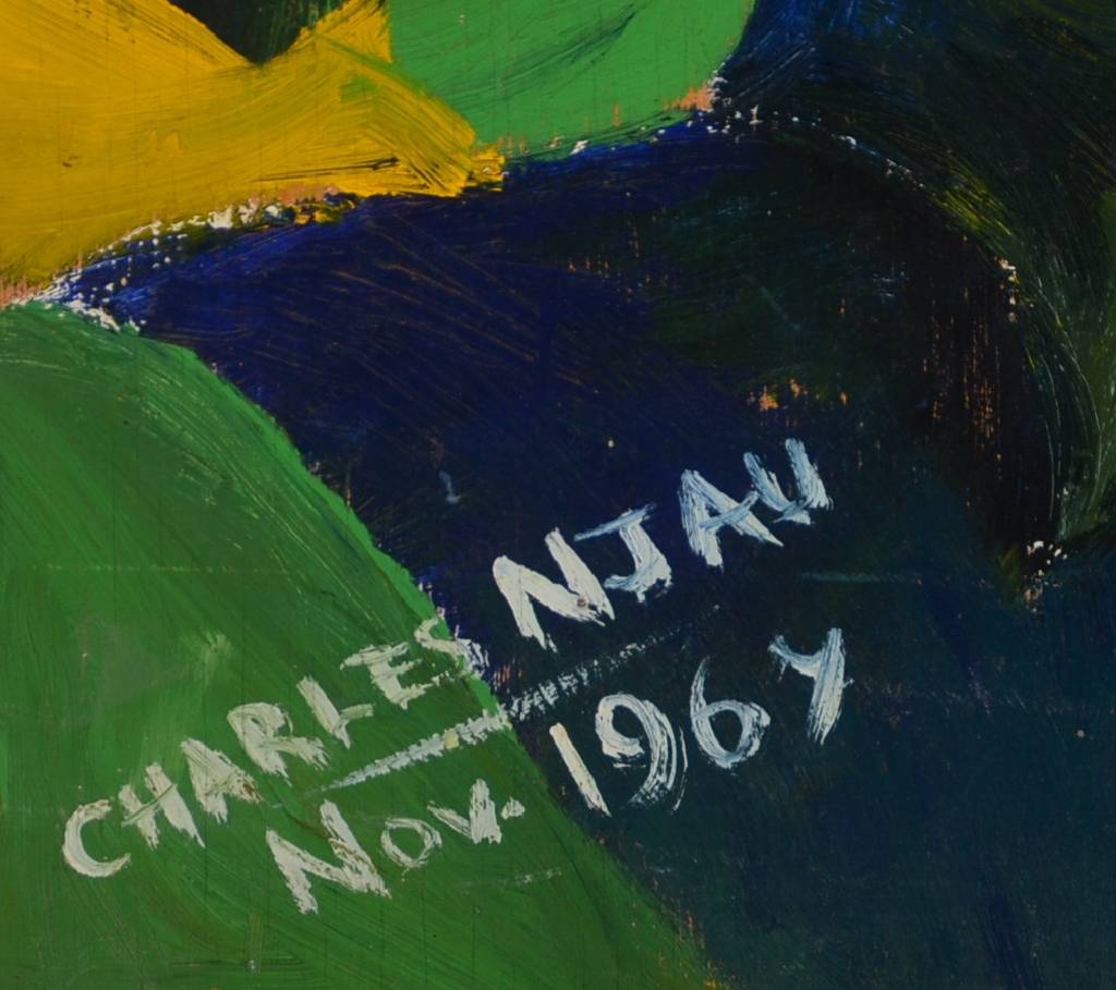 Detail a: Charles Njau, geb. 1950, zeitgen. Maler aus Tansania, Studium an der Kgl. Akademie in Stockholm/Schweden, zahlreiche nationale und internationale ...