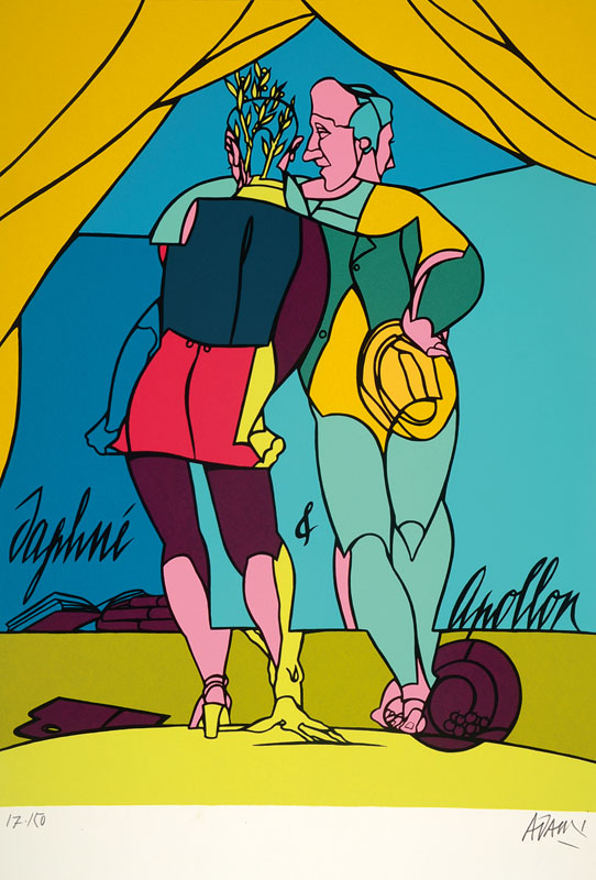 Detail b: Valerio Adami, geb. 1935, Konvolut aus drei Farbsiebdrucken, je handsigniert und nummeriert, 2x Auflage 175, 1x Auflage 150, Blattgr. ca. 60x45 cm ...