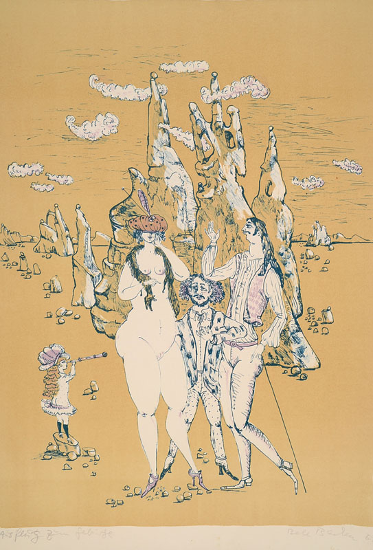 Bele Bachem, 1916-2005, Ausflug ins Gebirge, Lithographie, handsign. und num. e.a., betitelt, Blattgr. ca. 62,5x45 cm