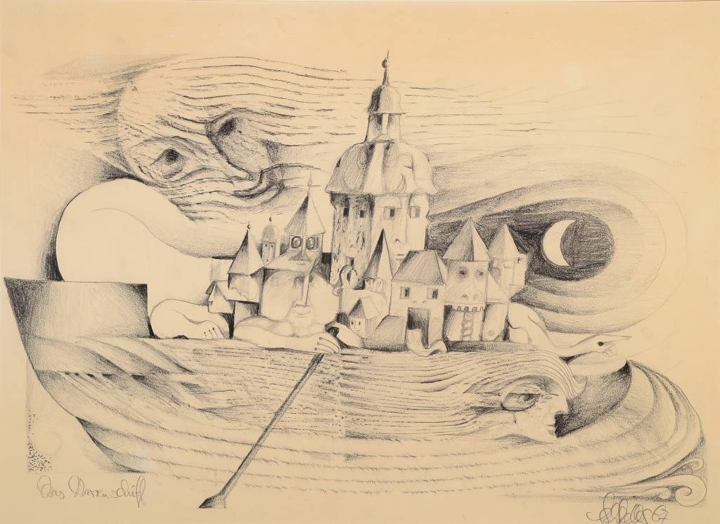 Klaus Heinrich Keller, geb. 1938 Godramstein/Pfalz, Meisterschüler von Prof. Berger-Bergner, zahlreiche Preise, hier: Konvolut aus drei Zeichnungen, ...
