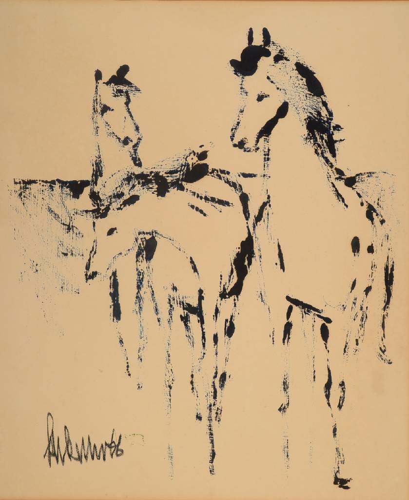 Detail b: Klaus Heinrich Keller, geb. 1938 Godramstein/Pfalz, Meisterschüler von Prof. Berger-Bergner, zahlreiche Preise, hier: Konvolut aus drei Zeichnungen, ...