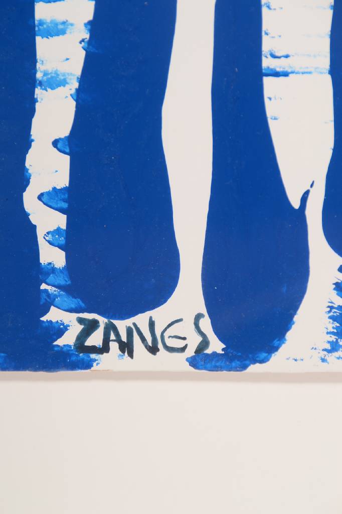Detail a: Herbert Zangs, 1924-2003, Dispersion auf Karton, signiert, Blattgr. ca. 30x20 cm, Farbfehlstellen oben rechts, unter Glas gerahmt