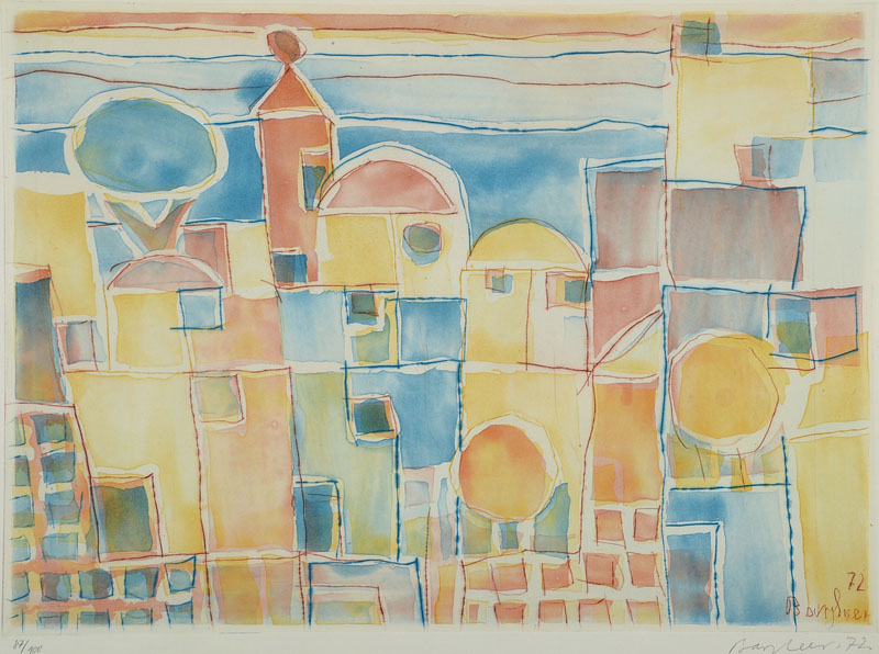 Eduard Bargheer, 1901-1979, Farblithographie von 1972, handsigniert und num. 87/100, ca. 31x42cm