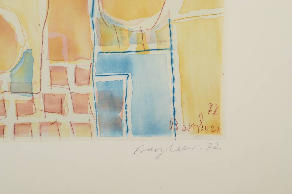 Detail a: Eduard Bargheer, 1901-1979, Farblithographie von 1972, handsigniert und num. 87/100, ca. 31x42cm