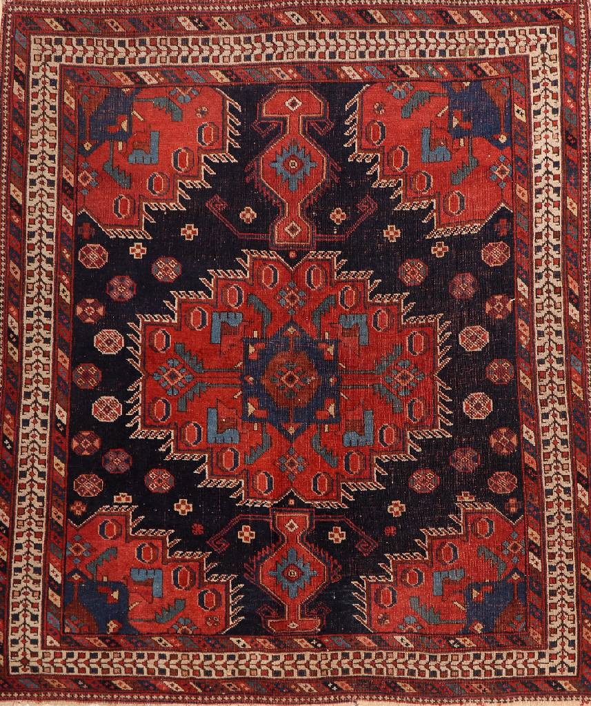 Afshar antik, Persien, 19.Jhd., Wolle auf Wolle, ca. 132 x 120 cm, EHZ: 4
