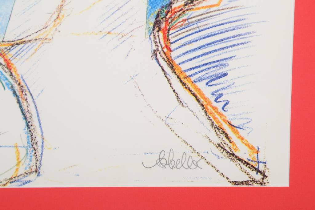 Detail a: Klaus Heinrich Keller, geb. 1938 Godramstein/Pfalz, Meisterschüler von Prof. Berger-Bergner, zahlreiche Preise, hier: Farbserigraphie, signiert und ...