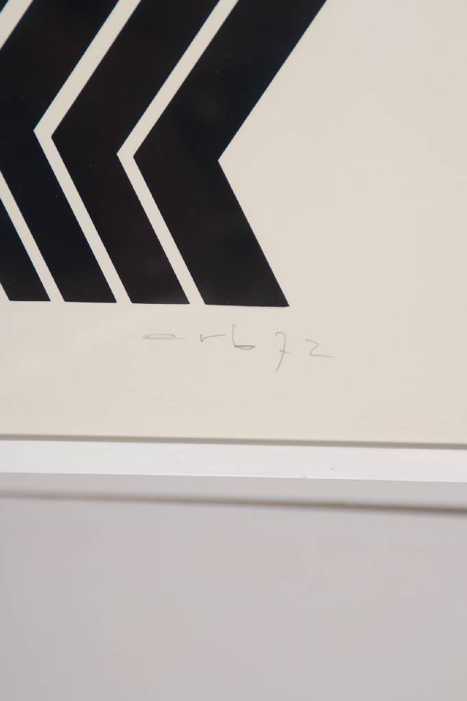 Detail a: Leo Erb, 1923-2012, Serigraphie, re. u. sign. und dat. 72, ca. 64,5x49,5 cm, unter Glas gerahmt