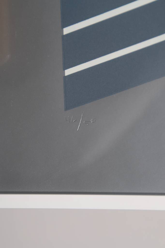 Detail b: Leo Erb, 1923-2012, Serigraphie, sign. und num. 46/50, dat. 72, ca. 64,5x49,5 cm, unter Glas gerahmt